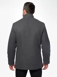 Manteau uni en laine