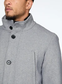 Manteau uni en laine