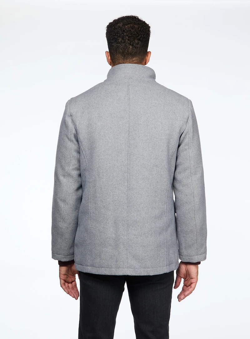 Manteau uni en laine