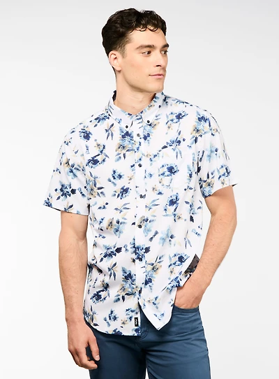 Large Floral-Print Shirt