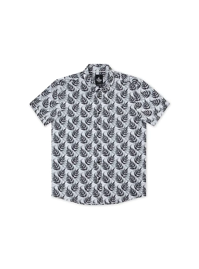 Chemise noire à motif