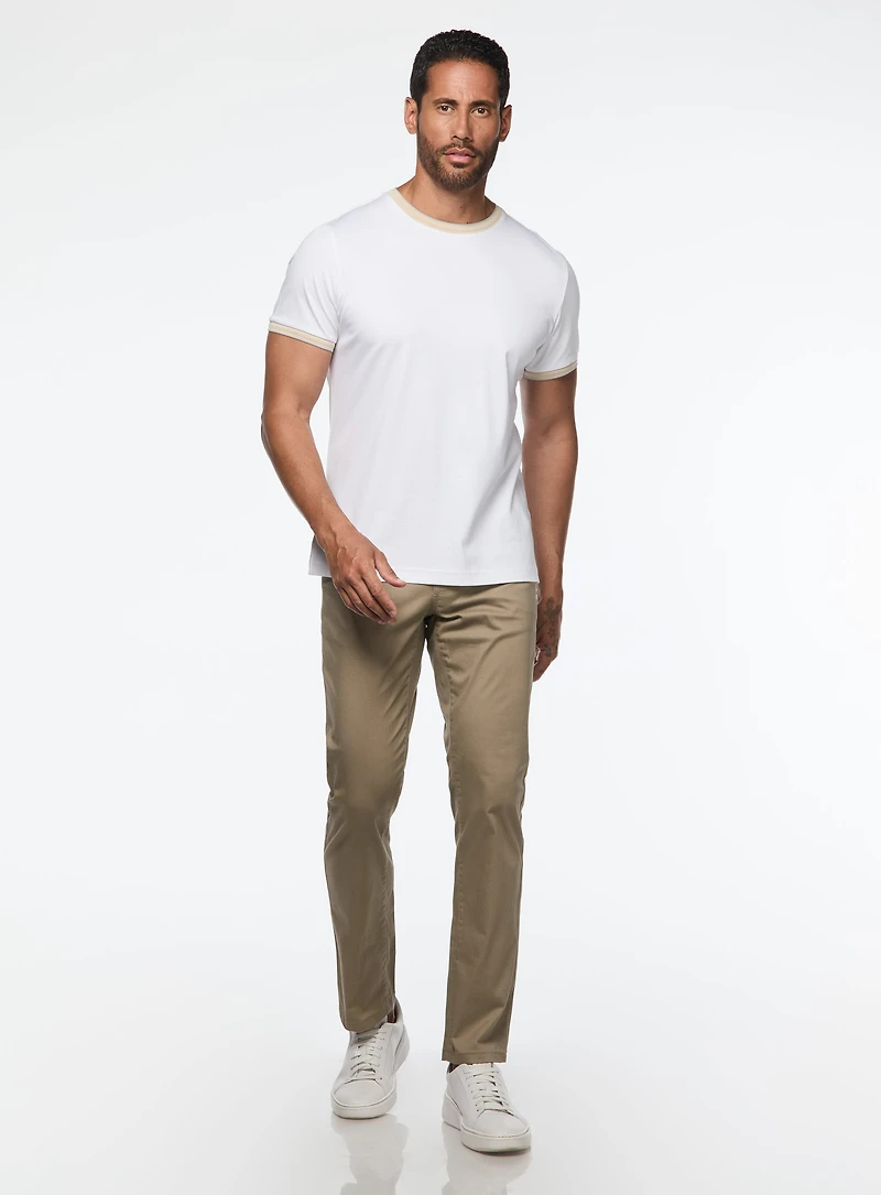 Chino 'Peter Slim' à micro texturé