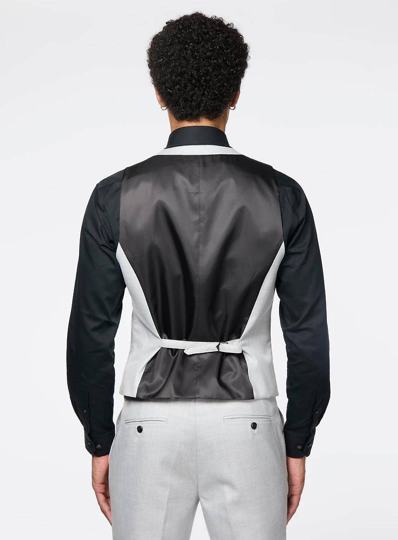 Veste gris à faux uni