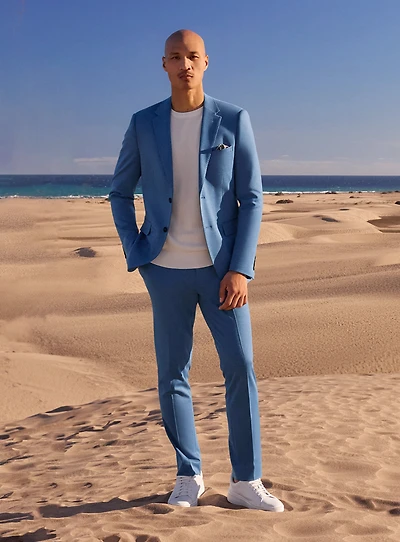 Complet bleu en tricot