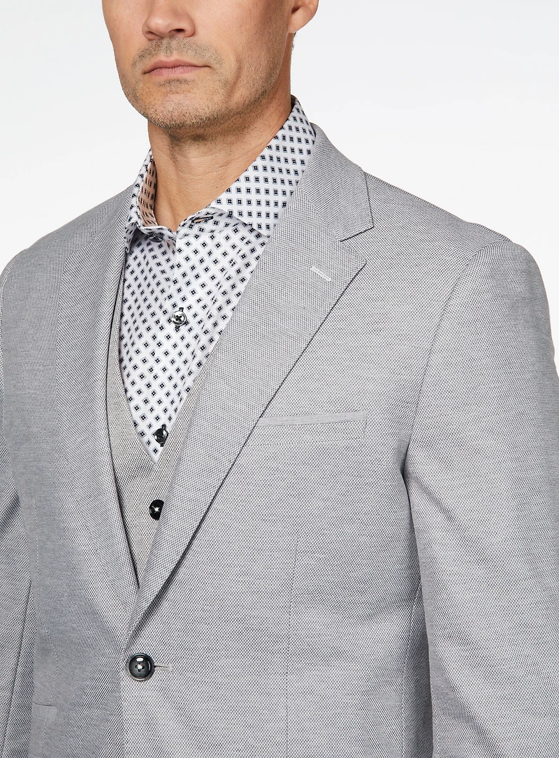 Grey Textured Sport Jacket