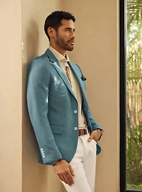 Veston en tricot turquoise