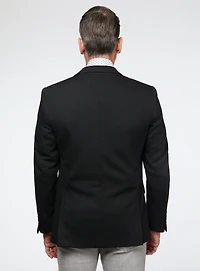 Black Waffle Knit Sport Jacket