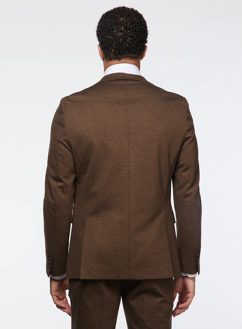 Cognac Stretch Knit Suit