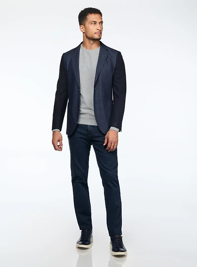 Veston en jersey marine