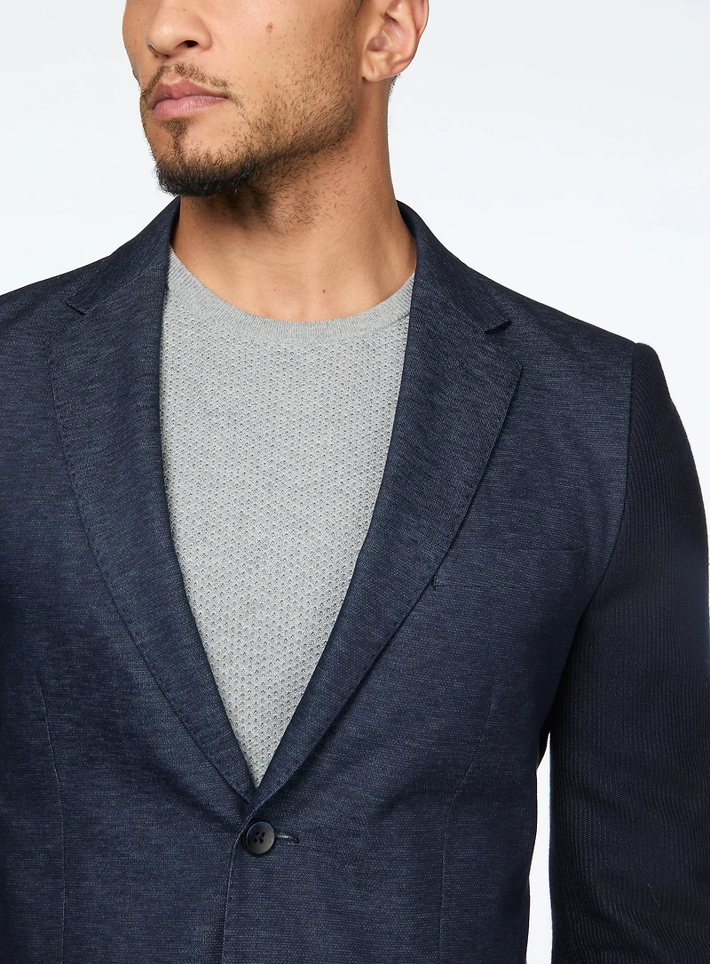 Veston en jersey marine