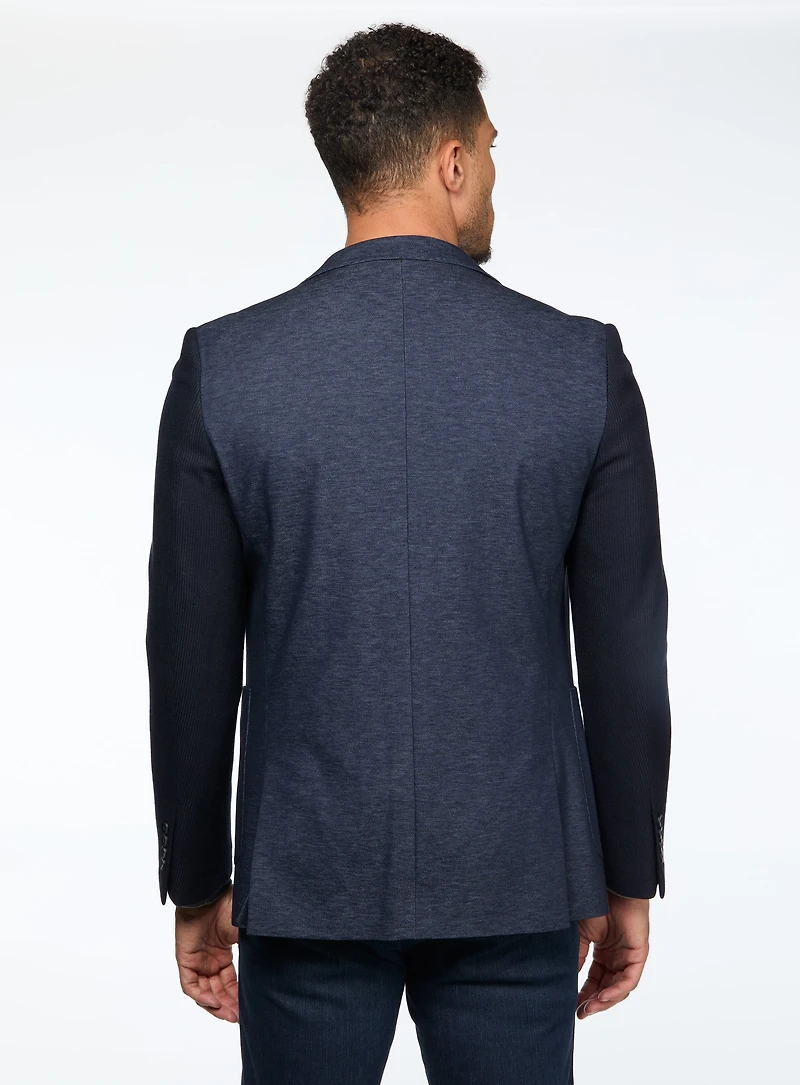 Veston en jersey marine