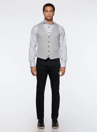 Veste en sergé gris