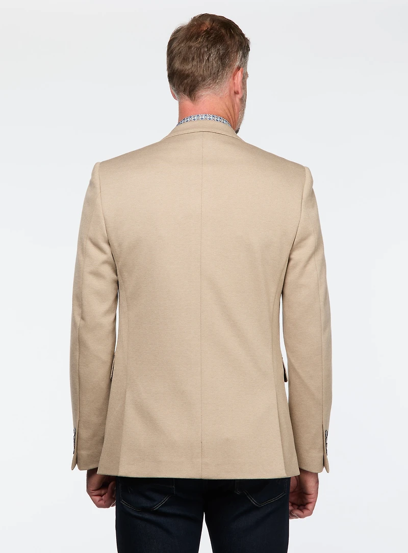 Beige Micro Textured Sport Jacket