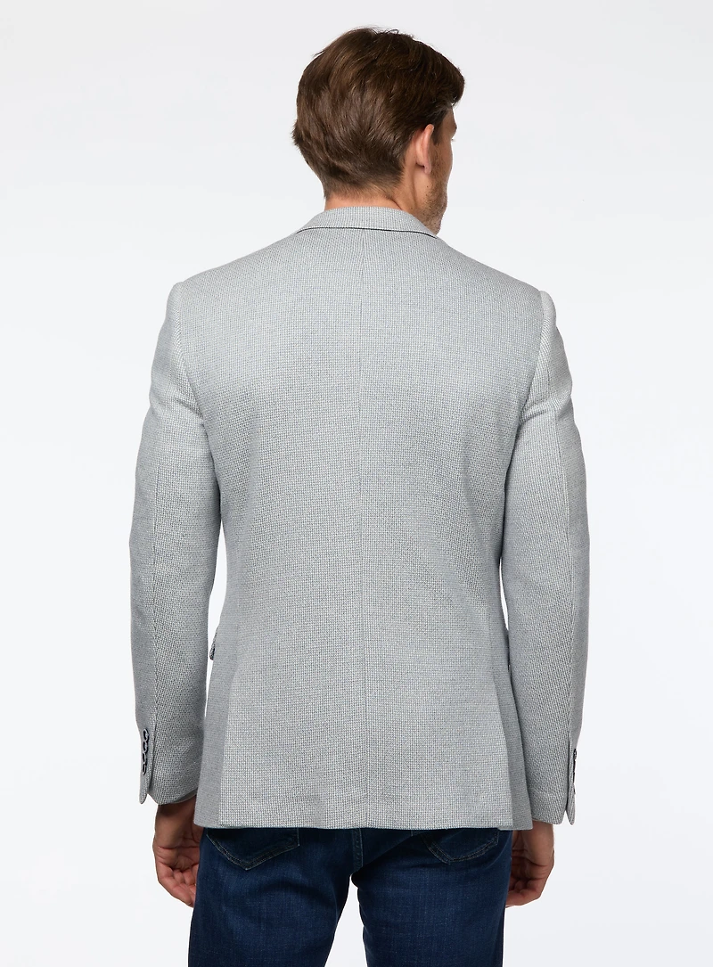 Veston en tricot bleu pâle