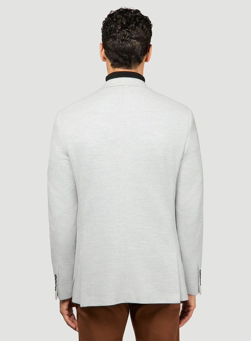 Veston en tricot texturé gris