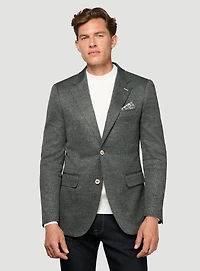 Green Vertical Knit Sport Jacket