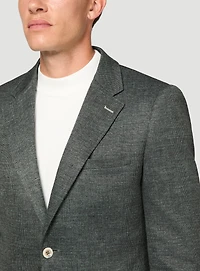 Veston vert en tricot vertical