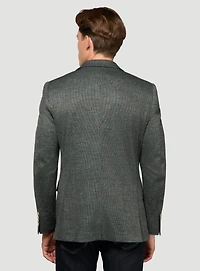 Green Vertical Knit Sport Jacket