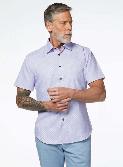 Micro Check Stretch Shirt