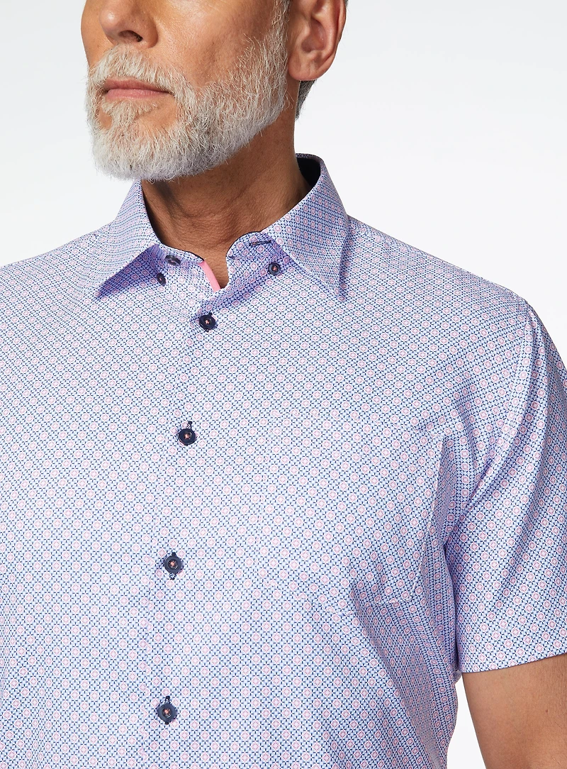 Micro Check Stretch Shirt