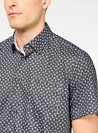 Mosaic Print Black Shirt