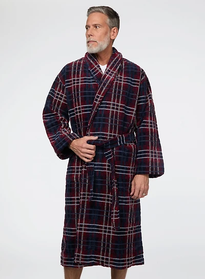 Robe de chambre à carreaux