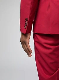 Red Textured Suit