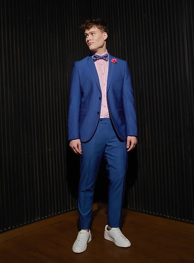 Royal Blue Pindot Suit