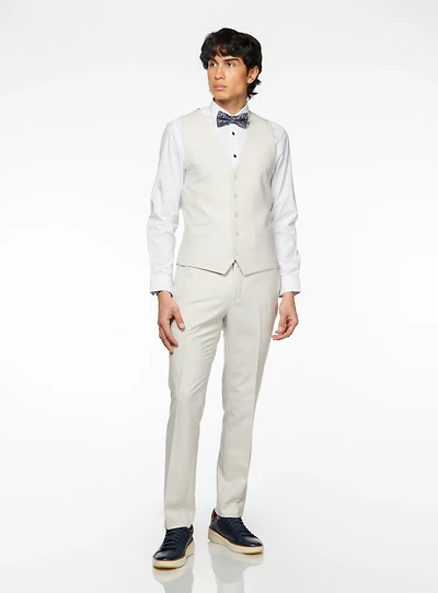 Veste beige à micro pois