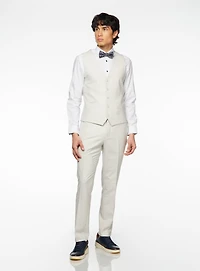 Veste beige à micro pois