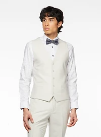 Veste beige à micro pois