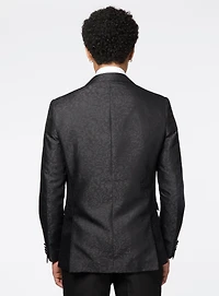 Complet smoking jacquard noir