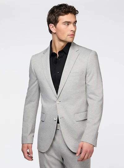 Complet gris en tricot extensible