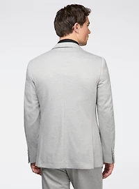Grey Stretch Knit Suit
