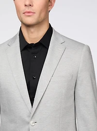 Grey Stretch Knit Suit