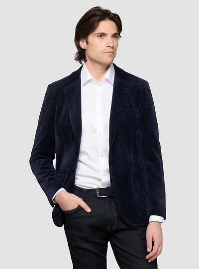 Veston marine en velours