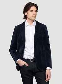Veston marine en velours