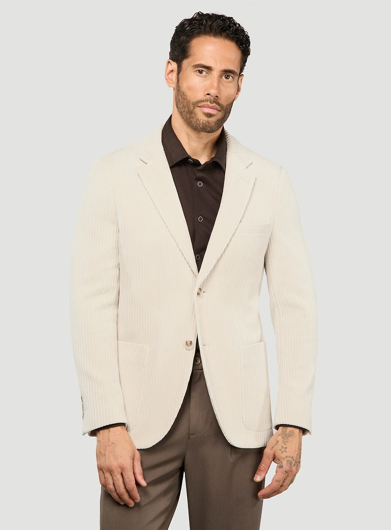Beige Velvet Sport Jacket