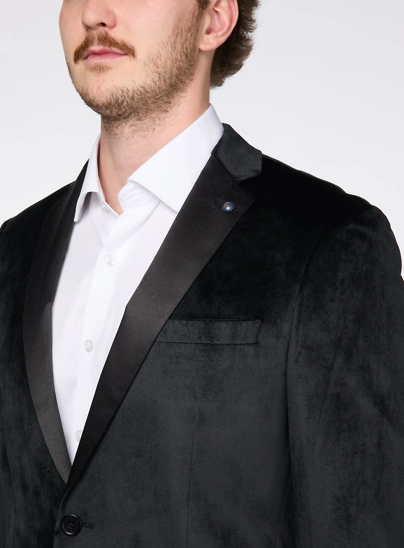 Veston en velours noir