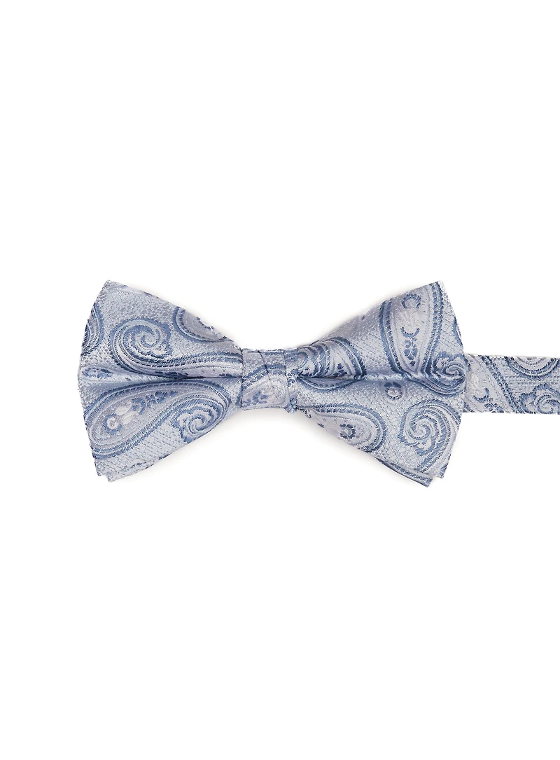 Blue Paisley Bow Tie