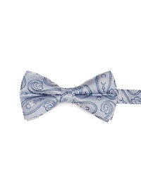 Blue Paisley Bow Tie