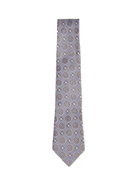 Big Medallions Blue Tie