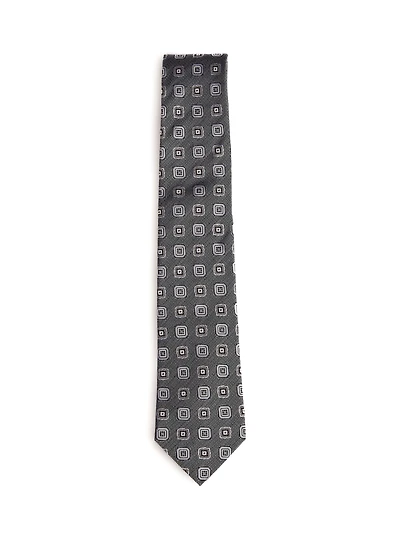 Cravate noire à motif diamants