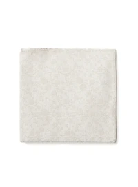 Mouchoir de poche beige à fleurs tonales