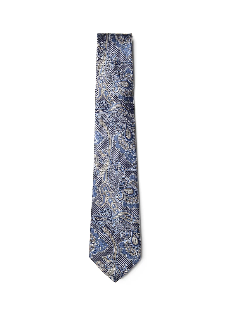 Cravate beige paisley