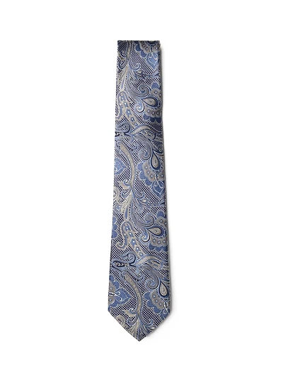 Cravate beige paisley