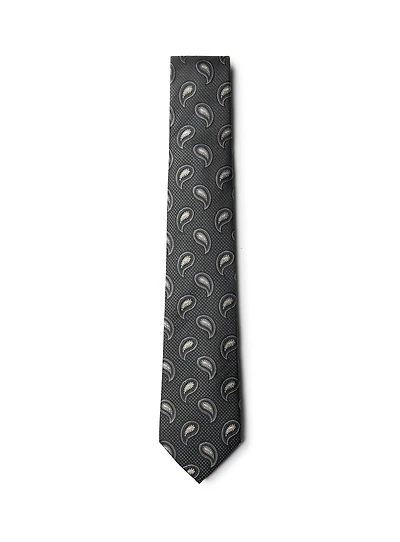 Cravate noire à motif paisley