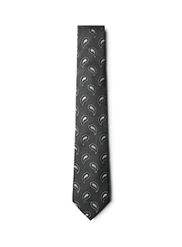 Cravate noire à motif paisley