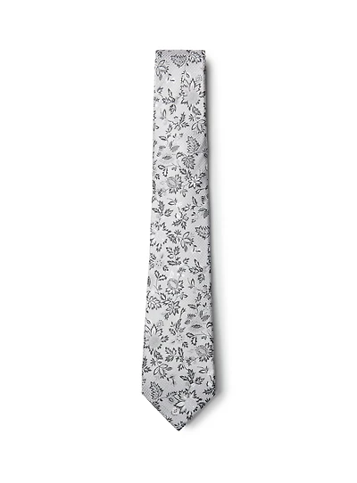 Silver Leaf Pattern Tie