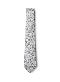 Silver Leaf Pattern Tie